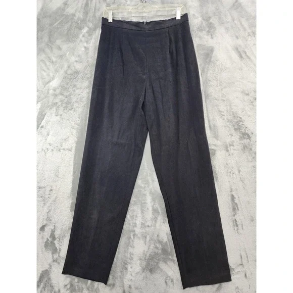 Vintage R&K Originals Pant Suit Womens 12 Black Burgundy Gold Embroidered Sueded - Picture 10 of 16